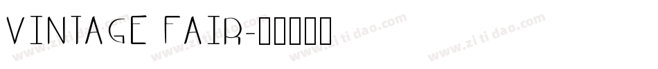 Vintage Fair字体转换